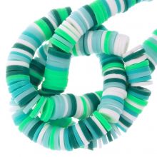 Polymer Perlen (6 x 1 mm) Mix Color Green (300 Stück)