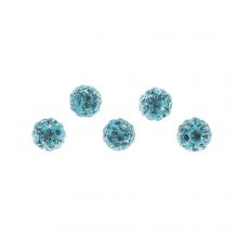 Shamballa Perlen (6 mm) Scuba Blue (5 Stück)