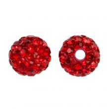 Shamballa Perlen (4 mm) Haute Red (5 Stück)