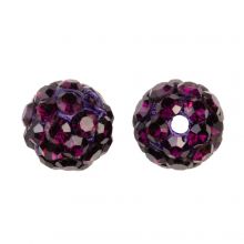 Shamballa Perlen (6 mm) Gloxinia Purple (5 Stück)