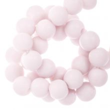 Acrylperlen Matt (6 mm) Pastel Pink (100 Stück)