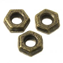 Metallperlen (4 x 2 mm) Bronze (50 Stück)