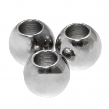 Edelstahl Perlen (6 x 4.5 mm) Altsilber (25 Stück)