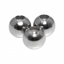 Edelstahl Perlen (6 mm) Altsilber (50 Stück)