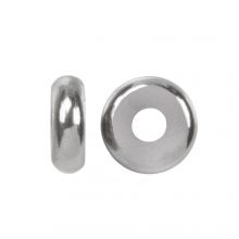 Edelstahl Spacer Perlen (4 x 1.2 mm) Altsilber (25 Stück)