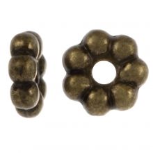 Tibetische Spacer Perlen (6 x 2 mm) Bronze (40 Stück)