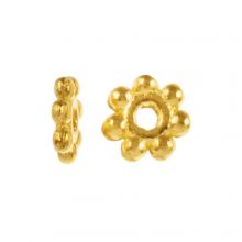 Tibetische Spacer Perlen (4 x 0.9 mm) Gold (40 Stück)