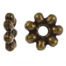 Tibetische Spacer Perlen (8 x 2 mm) Bronze (40 Stück)