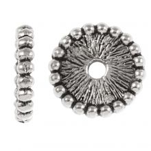 Tibetische Spacer Perlen (11.5 x 2 mm) Altsilber (25 Stück)
