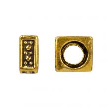 Metall Spacer Perlen (5 x 5 x 2.5 mm) Alt Gold (25 Stück)