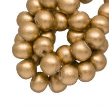 Holzperlen metallic Look gold perlen schone 6 mm große 