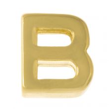 Buchstabenperle aus Metall B (8.5 x 7.5 mm) Gold (1 Stück)