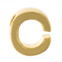 Buchstabenperle aus Metall C (8.5 x 7.5 mm) Gold (1 Stück)