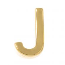 Buchstabenperle aus Metall J (8.5 x 7.5 mm) Gold (1 Stück)