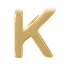 Buchstabenperle aus Metall K (8.5 x 7.5 mm) Gold (1 Stück)