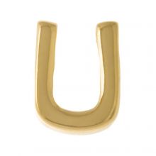 Buchstabenperle aus Metall U (8.5 x 7.5 mm) Gold (1 Stück)