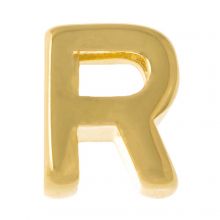 Buchstabenperle aus Metall R (8.5 x 7.5 mm) Gold (1 Stück)