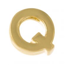 Buchstabenperle aus Metall Q (8.5 x 7.5 mm) Gold (1 Stück)