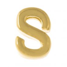 Buchstabenperle aus Metall S (8.5 x 7.5 mm) Gold (1 Stück)