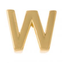 Buchstabenperle aus Metall W (8.5 x 7.5 mm) Gold (1 Stück)