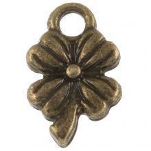 Charm Kleeblatt (13.5 x 8.5 x 2.5 mm) Bronze (25 Stück)