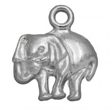 Charm Elefant (15.5 x 13.5 x 3 mm) Altsilber (25 Stück)