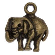 Charm Elefant (15.5 x 13.5 x 3 mm) Bronze (25 Stück)