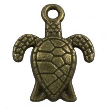 Charm Schildkröte (15.5 x 12.5 x 2.5 mm) Bronze (25 Stück)