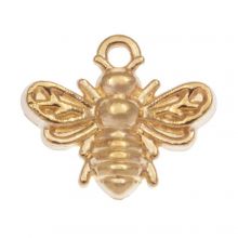 Charm Biene (11.5 x 13 x 2.5 mm) Gold (25 Stück)