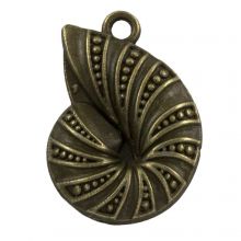 Charm Muschel (23 x 16 x 3 mm) Bronze (25 Stück)