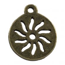 Charm Sonne (14 x 12 x 1 mm) Bronze (25 Stück)