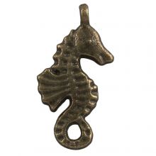 Charm Seepferdchen (23 x 9 x 3 mm) Bronze (25 Stück)