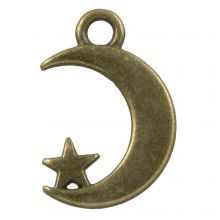 Charm Mond (17 x 11 x 1.3 mm) Bronze (25 Stück)