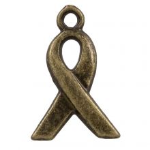 Charm Schleife (14 x 6 mm) Bronze (25 Stück)