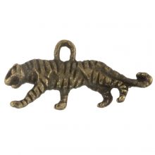 Charm Tiger (11.5 x 22.5 x 2.5 mm) Bronze (10 Stück)