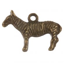 Charm Zebra  (16 x 22 x 3.5 mm) Bronze (10 Stück)