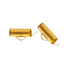 Schiebe-Endkappen (Innenmaß 3 mm / 10 mm) Gold (10 Stück)