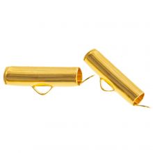 Schiebe-Endkappen (Innenmaß 3 mm / 16 mm) Gold (10 Stück)