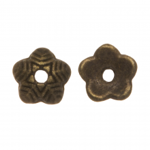 Perlenkappe (6 x 1.5 mm) Bronze (25 Stück)