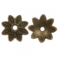Perlenkappe (9 x 2 mm) Bronze (25 Stück)