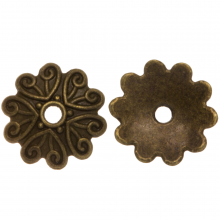Perlenkappe (11 x 2 mm) Bronze (25 Stück)