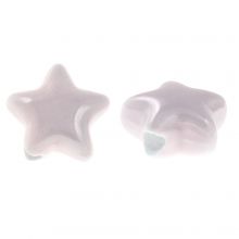 Keramikperlen Stern (14 x 8 mm) Soft Lilac (3 Stück)