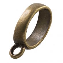 Charmträger Oval (Innenmaß 8 x 12 mm) Bronze (10 Stück)