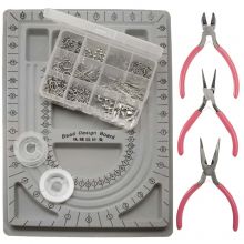 Schmuck Bastelset - Edelstahl (Altsilber)