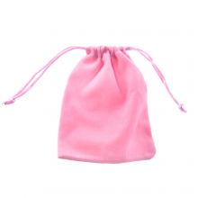 Samtsäckchen (10 x 12 cm) Candy Pink (5 Stück)