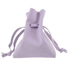 Kunstwildleder Säckchen (10 x 8 cm) Soft Lilac (5 Stück)