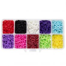 Perlen Set - Polymer Perlen (4 x 1 mm) Mix Color (4000 Stück)