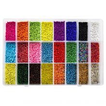 XL Perlen Set - Rocailles (2.5 mm / 24 x 19 Gramm) Mix Color