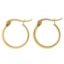 Edelstahl Ohrringe (17 x 4 mm) Gold (2 Stück)