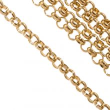 Edelstahl Erbskette (4 x 1.5 mm) Gold (10 Meter)